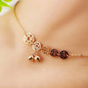 Titanium Steel 18K Rose Gold Anklet - Lucky coins Bell Anklet