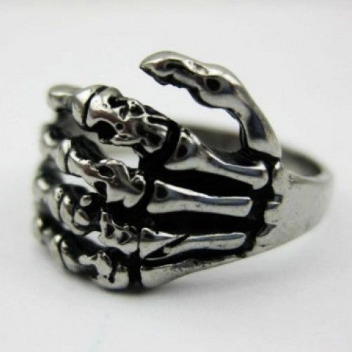 Skull PUNK Male Ring Antique -- US 7-13 Retro Vintage Men's Cool 316L Stainless Steel